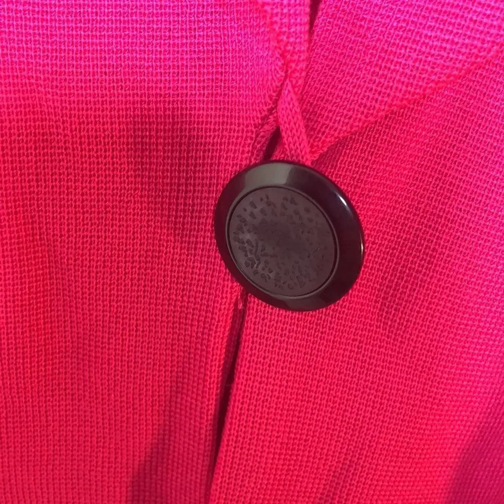 Misook hot pink cardigan sweater size XL